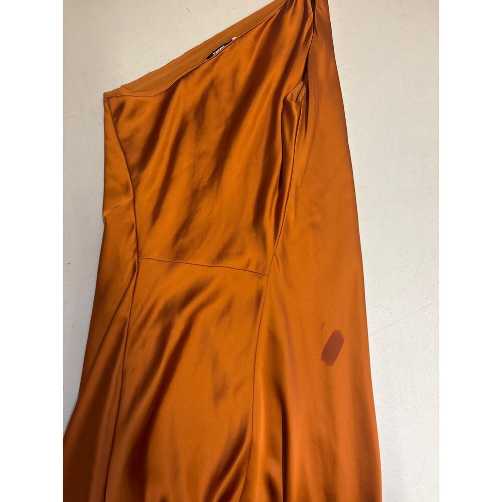 RTR sz 2 Obando collective copper silky one shoulder sleeveless maxi gown solid - Picture 7 of 7
